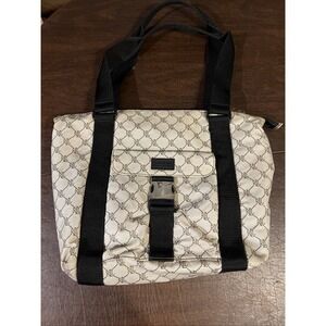 Ralph Lauren Signature Monogram Shoulder Bag Tote Travel Buckle Nylon Diaper Bag